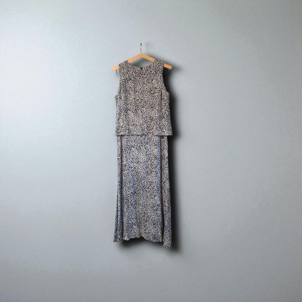 Sheri Martin Monochrome Patterned Maxi Dress